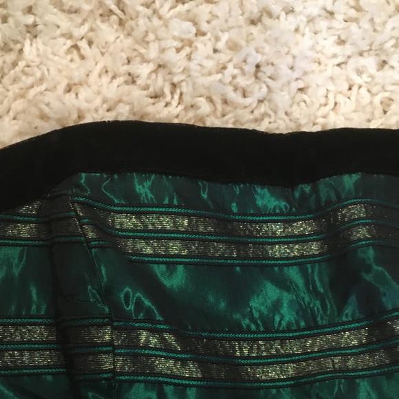 Leslie Fay evenings dress size 6 Gorgeous strapless green fit and flare - Picture 3 of 10